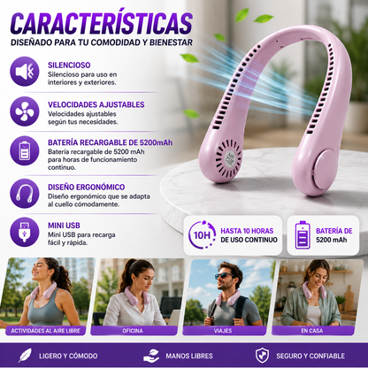 Ventilador de cuello portátil