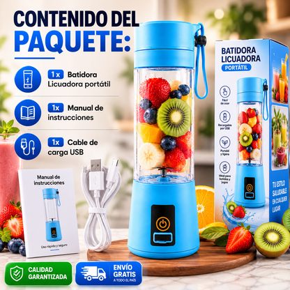 Licuadora Portátil Recargable USB | Prepara Batidos y Smoothies Frescos en Cualquier Lugar