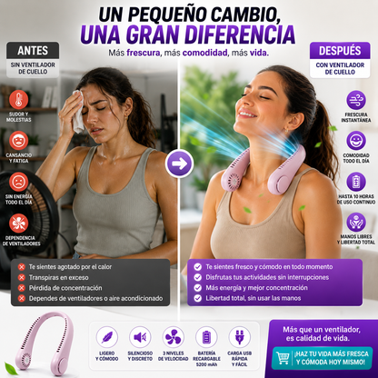 Ventilador de cuello portátil